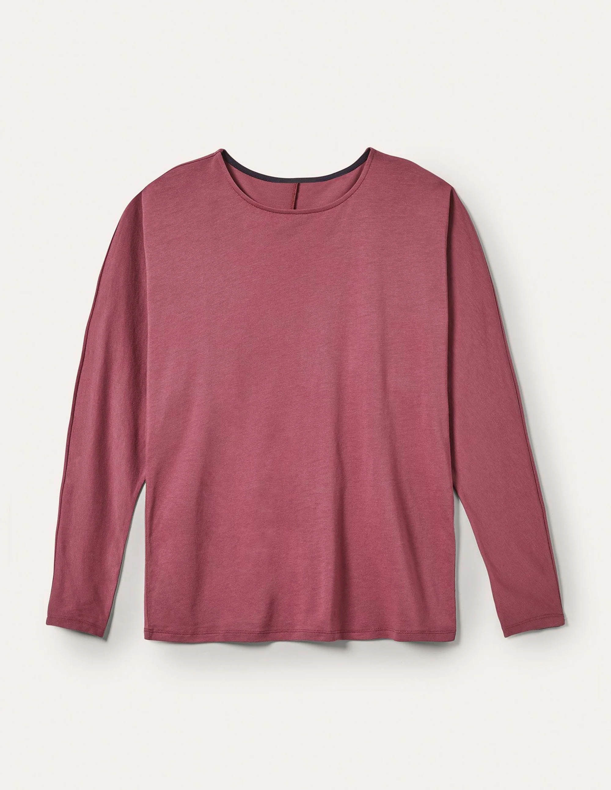 Supersoft Dropped Shoulder Top-Figgy Pudding - Image 5