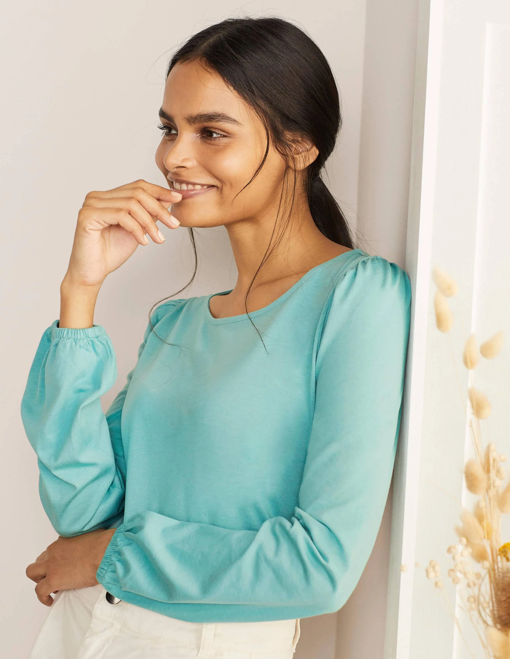 Supersoft Long Sleeve Top-Apple Mint - Image 4