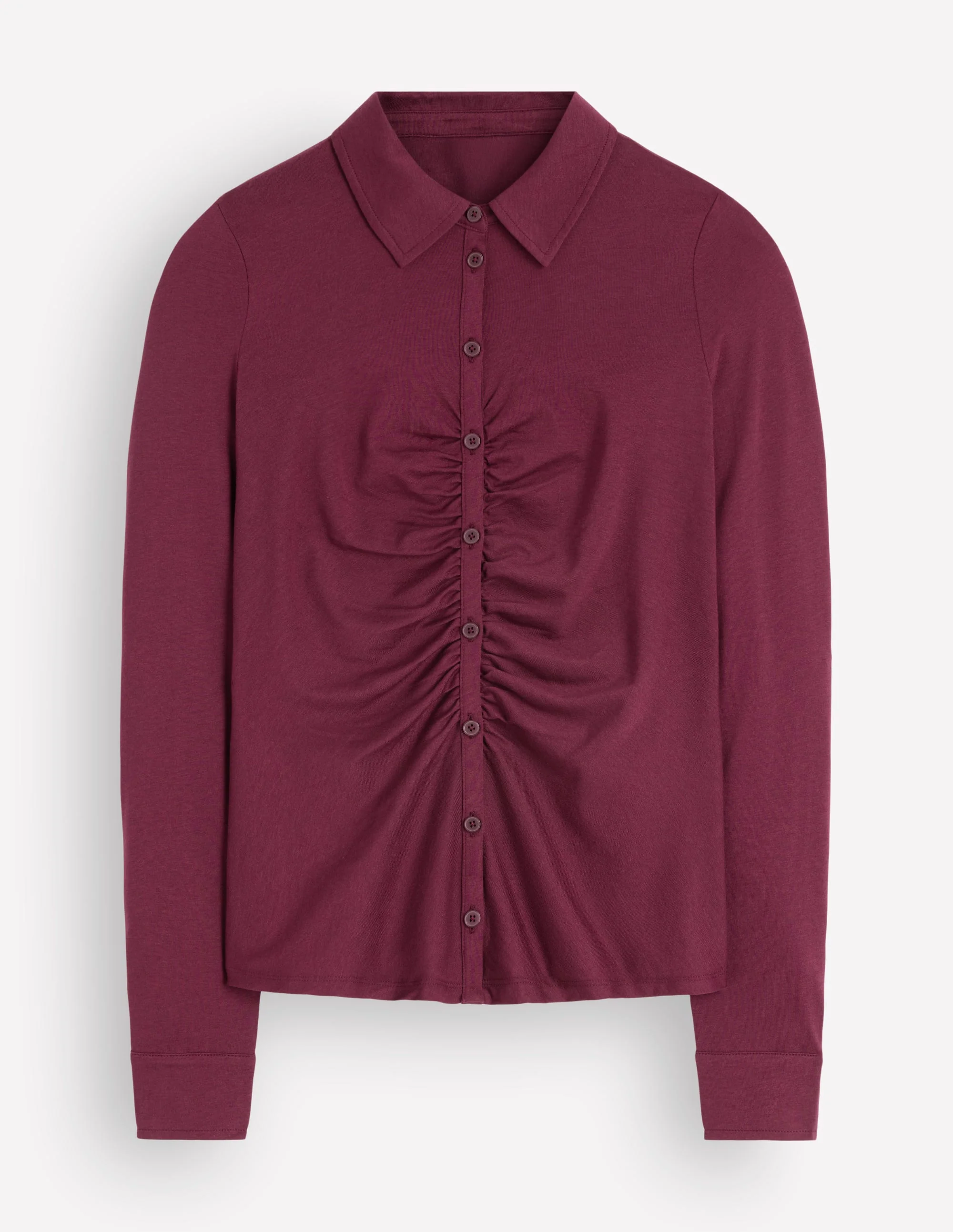 Supersoft Ruched Jersey Shirt-Deep Wisteria - Image 4