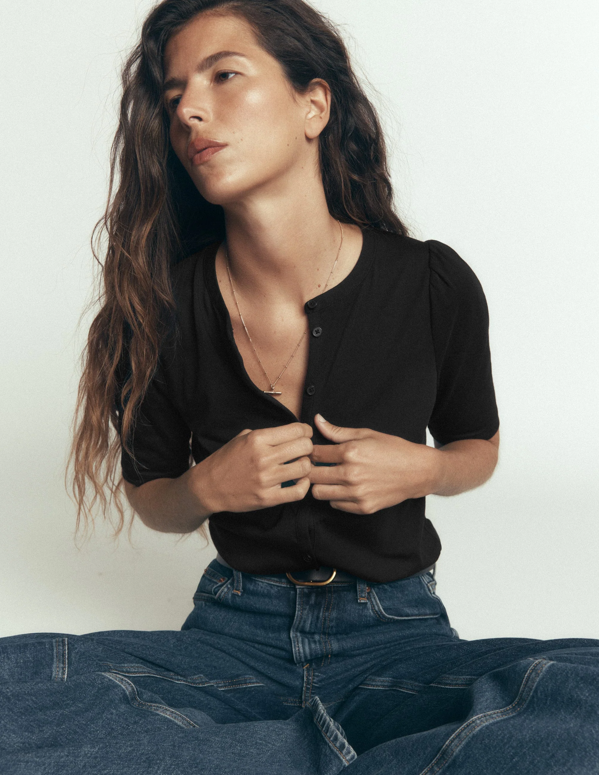 Supersoft Short Puff Shirt-Black - Image 5