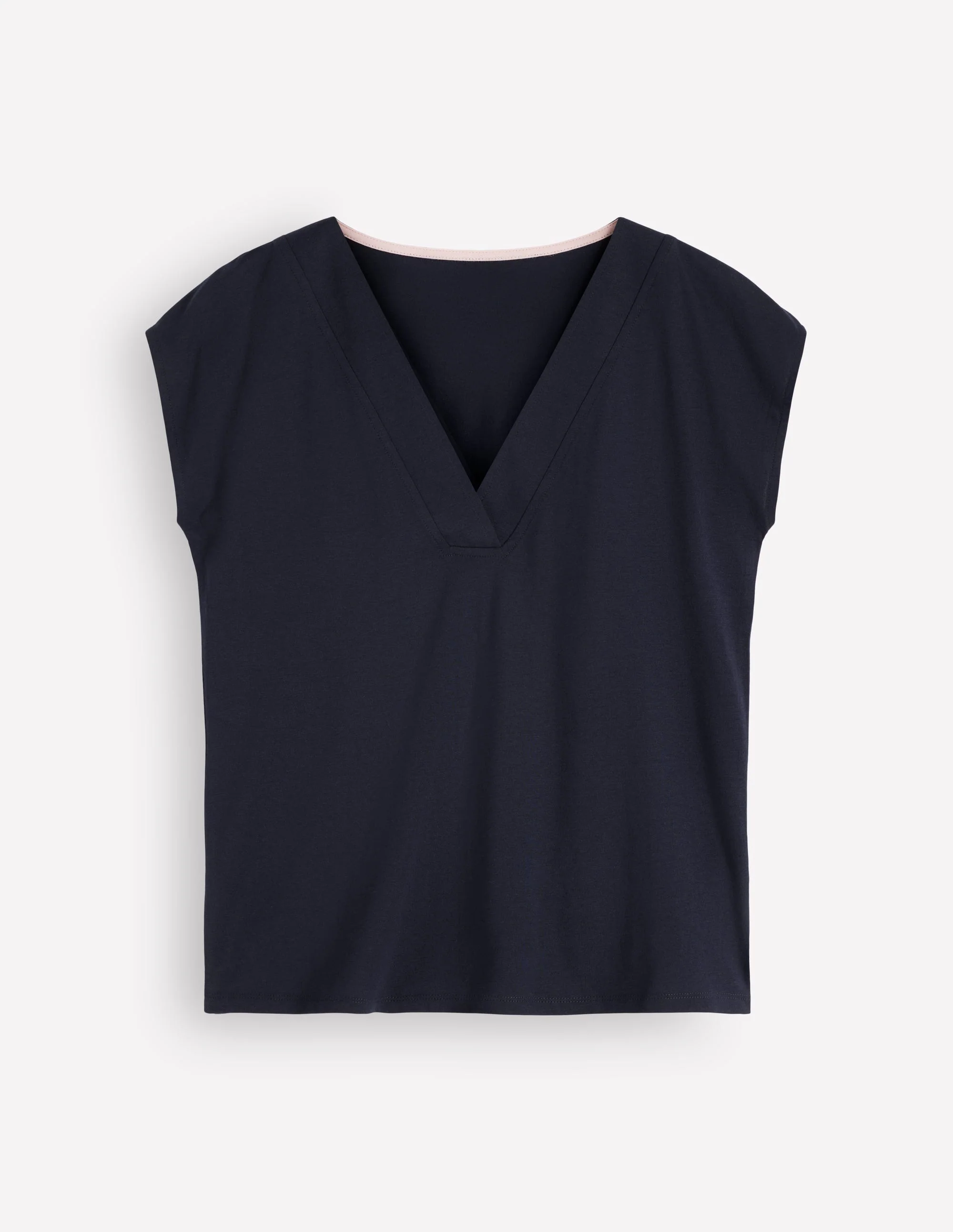 Supersoft V-neck T-shirt-Navy - Image 4