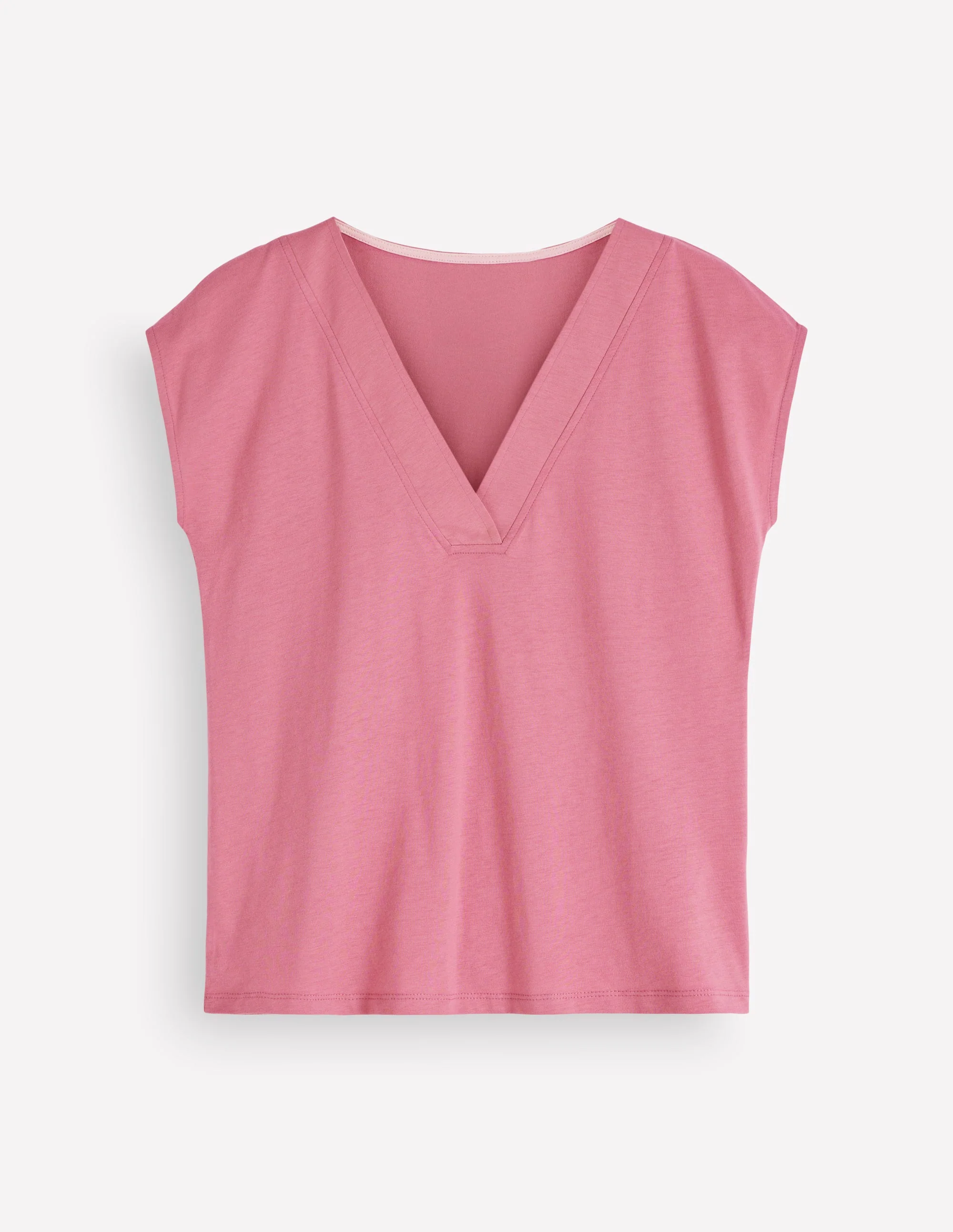 Supersoft V-neck T-shirt-Pink Heather - Image 5