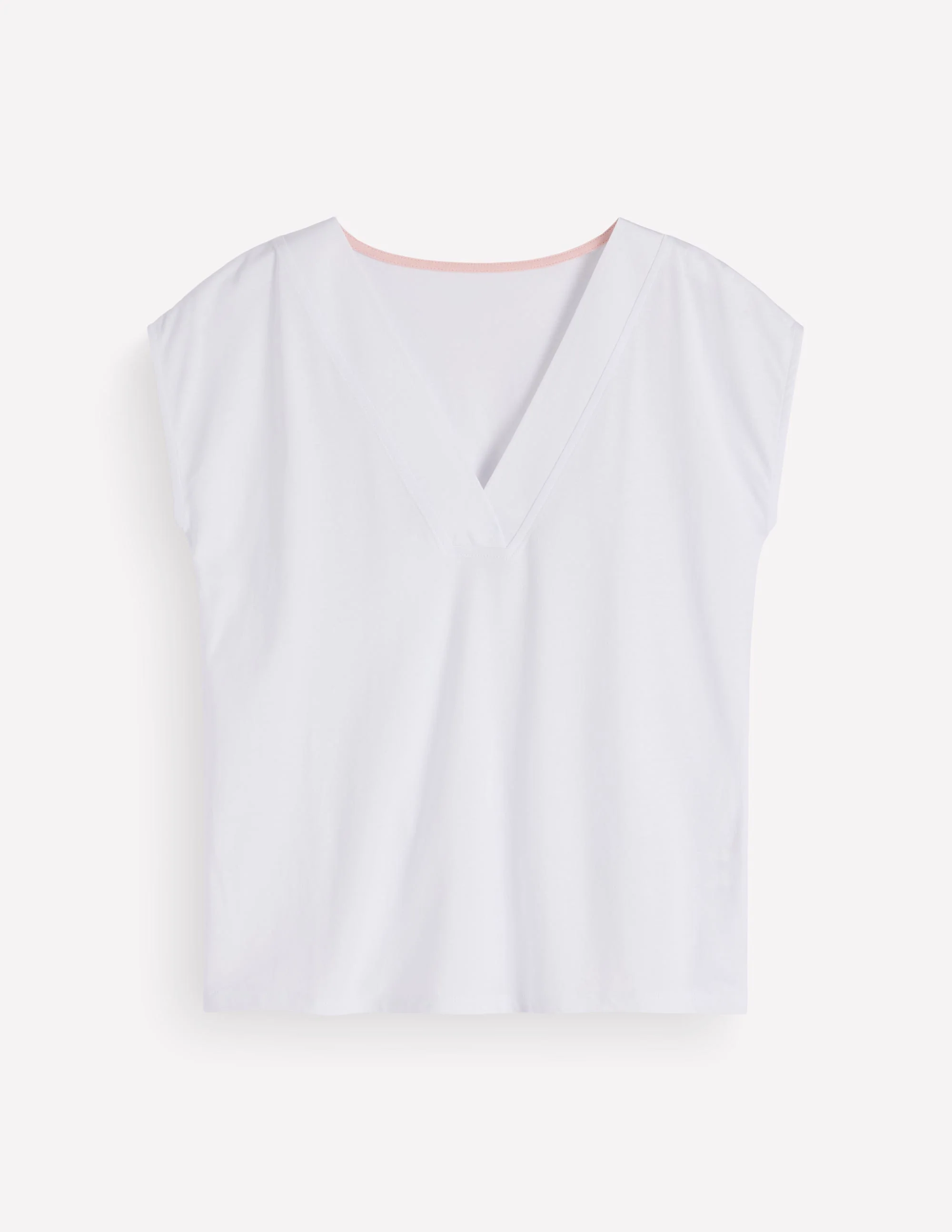 Supersoft V-neck T-shirt-White - Image 5
