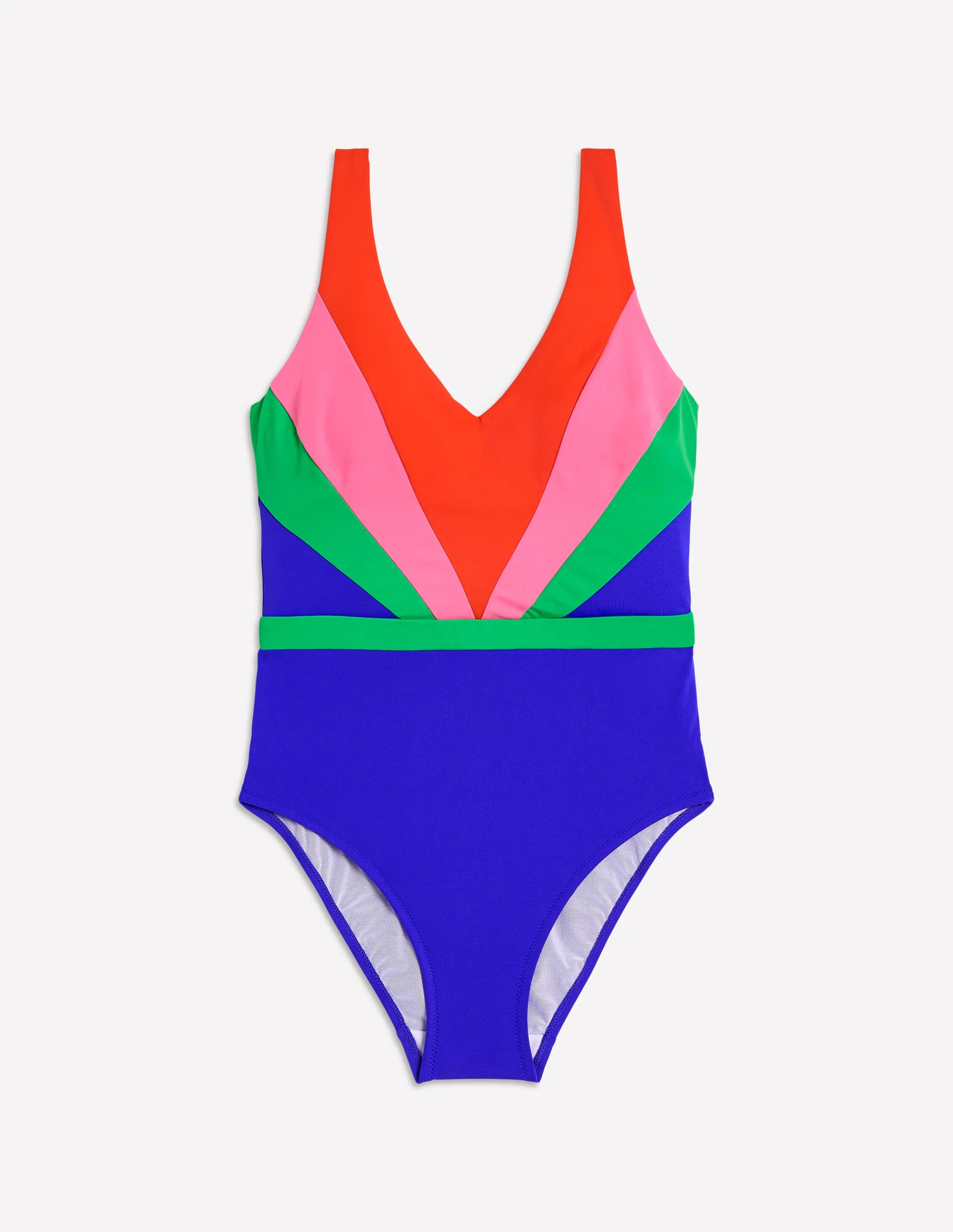 Syros V Neck Swimsuit-Multi Colourblock - Image 5