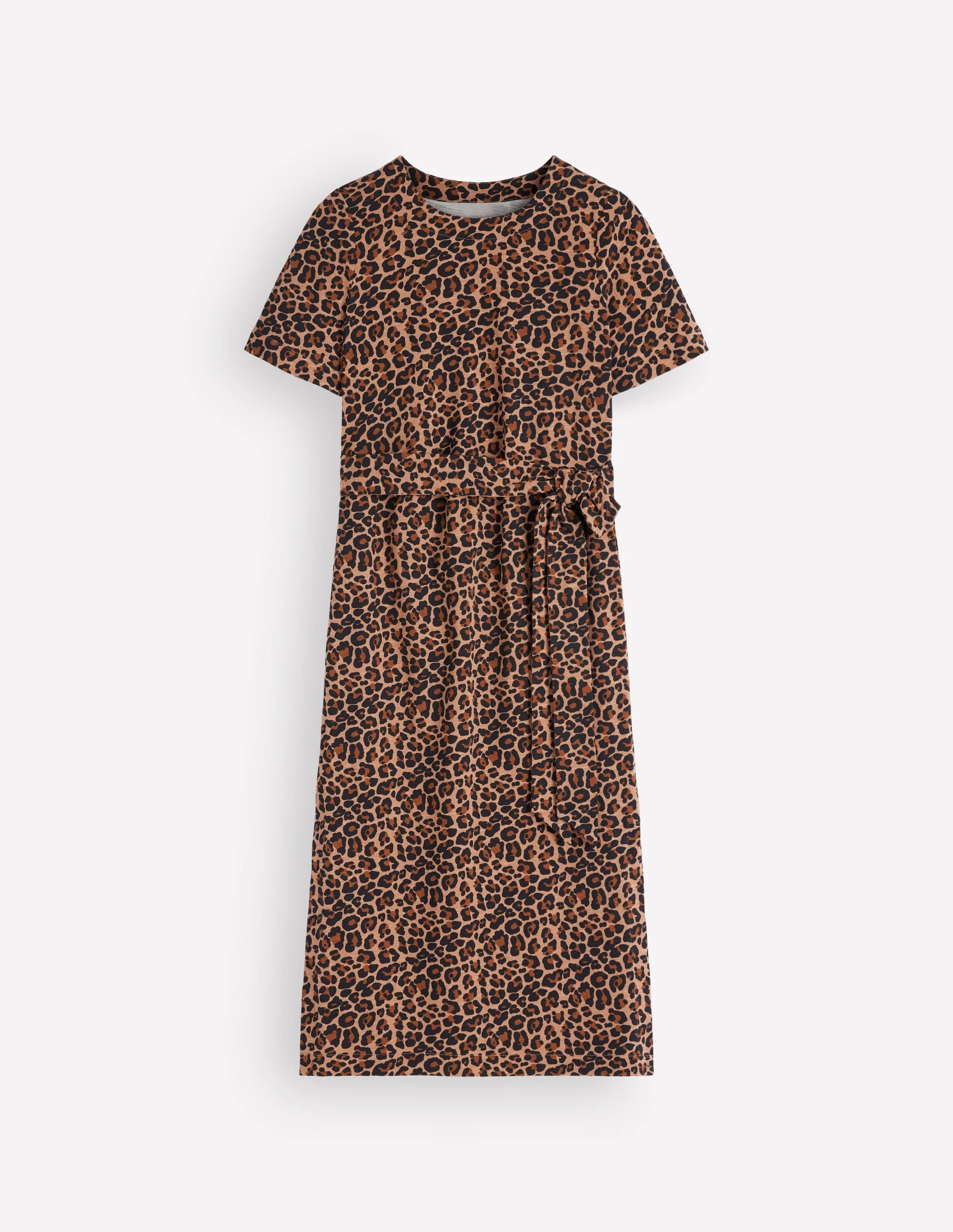 T-Shirt Jersey Midi Dress-Camel, Animal Fields - Image 6