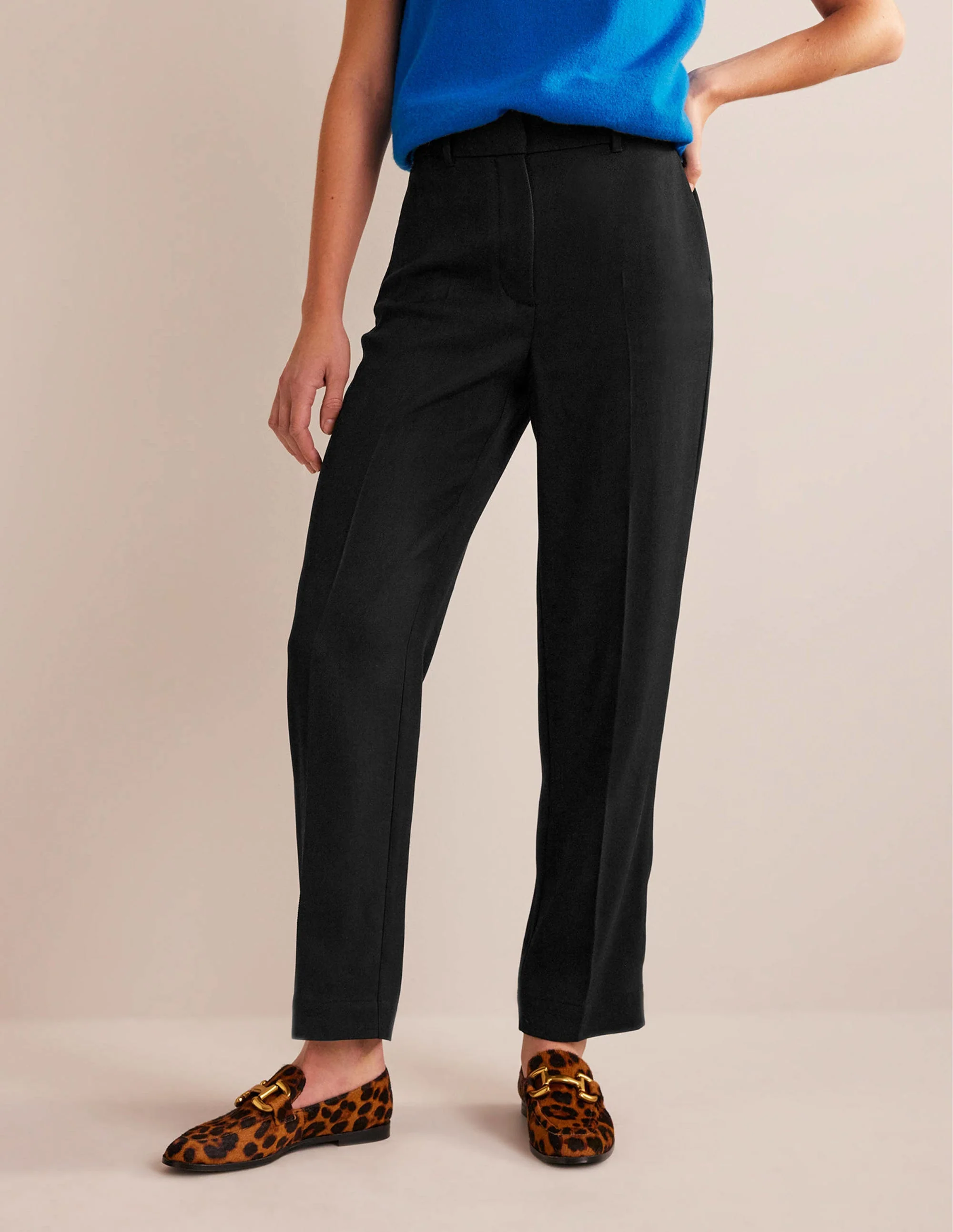 Tailored Tapered Trousers-Black - Image 4