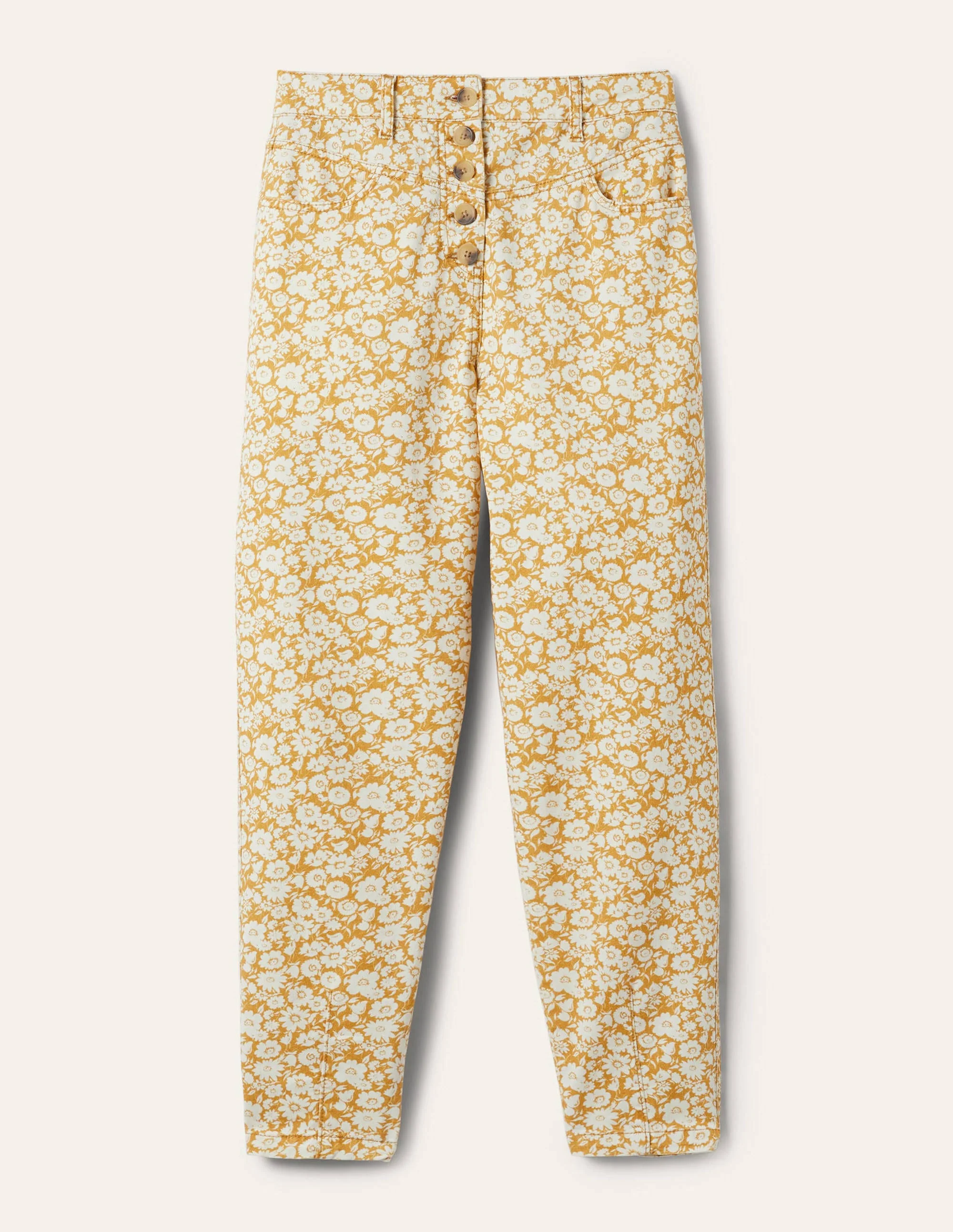 Tapered Chino Trousers-Brioche, Elegant Bloom - Image 5