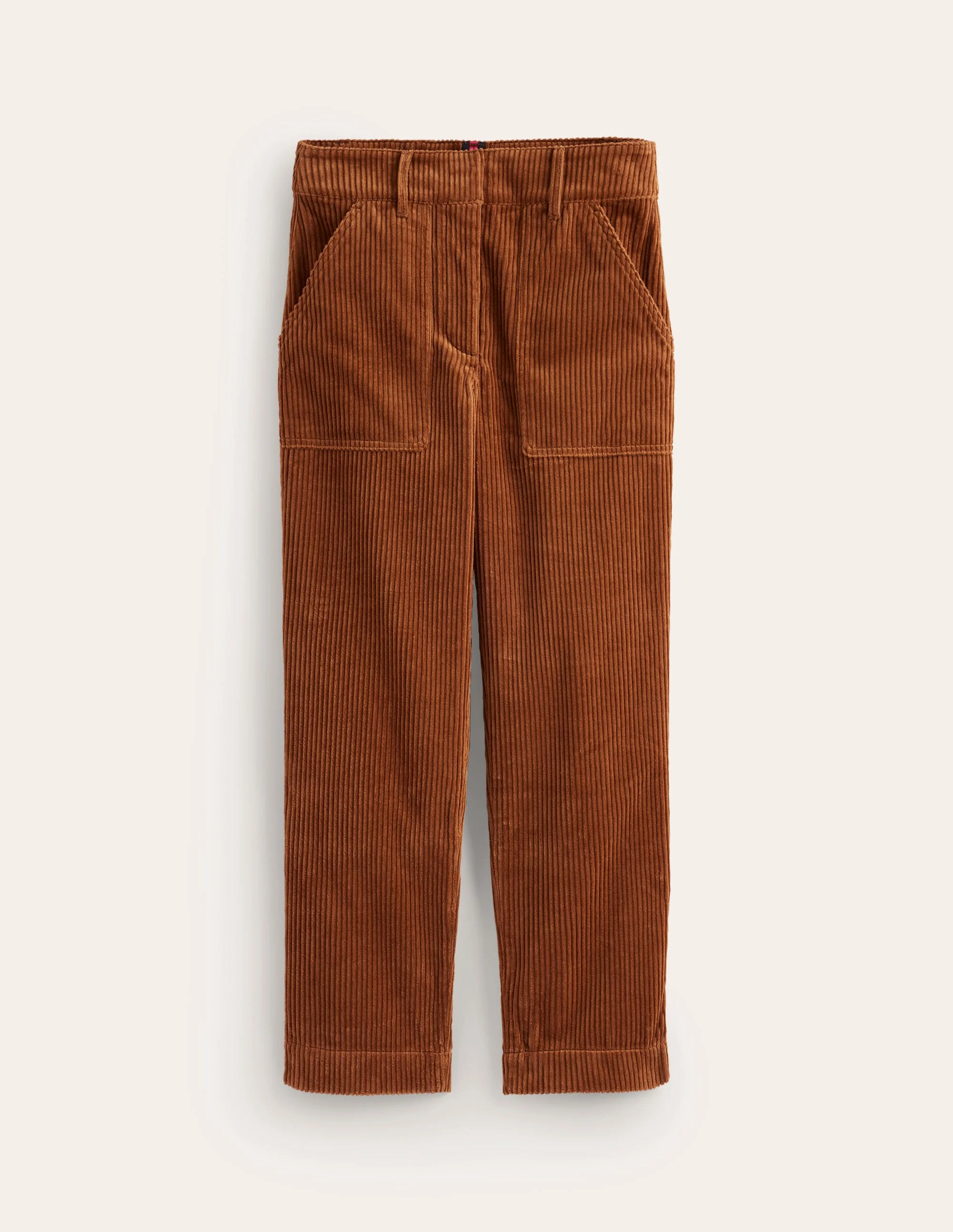 Tapered Cord Cargo Trousers-Gingerbread - Image 5