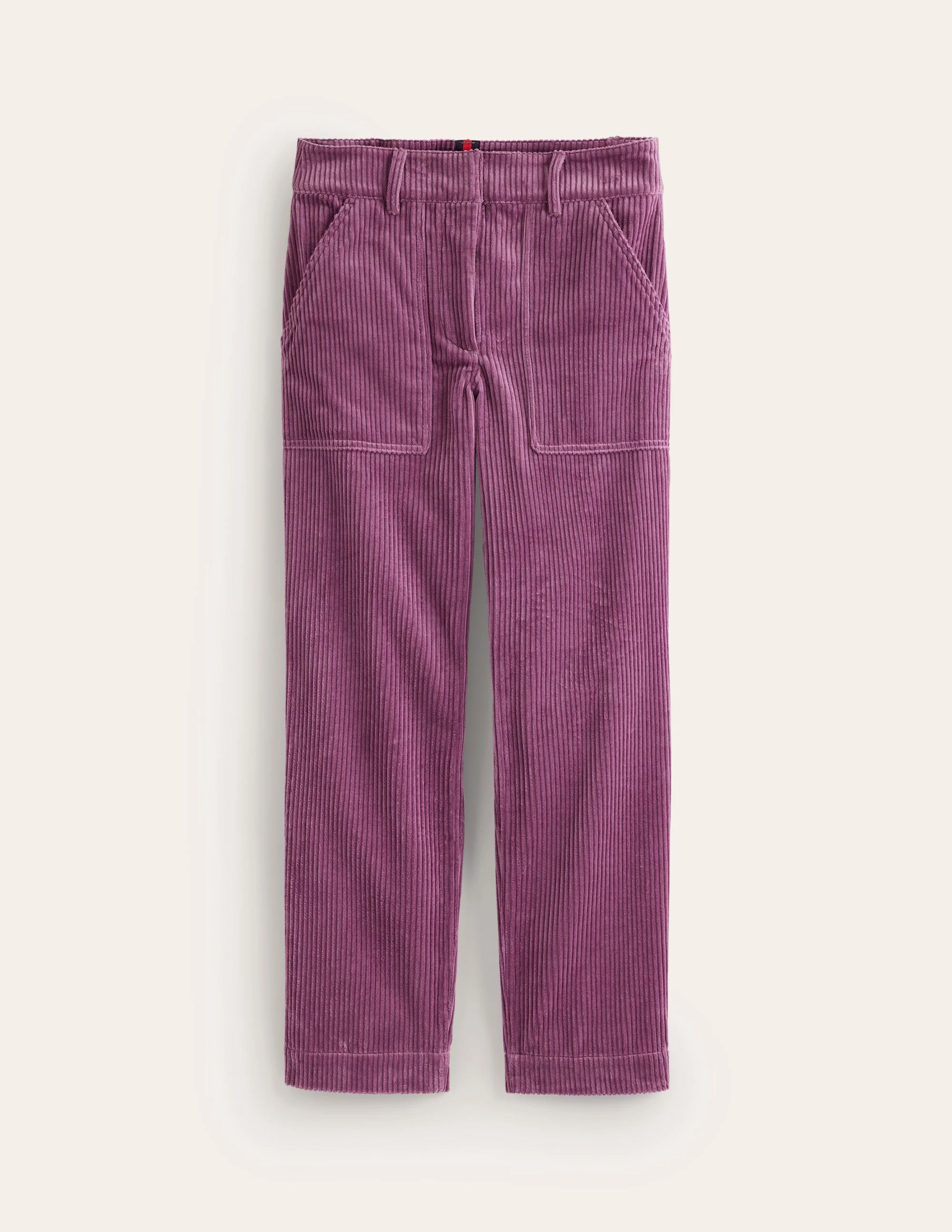 Tapered Cord Cargo Trousers-Purple Thistle - Image 6