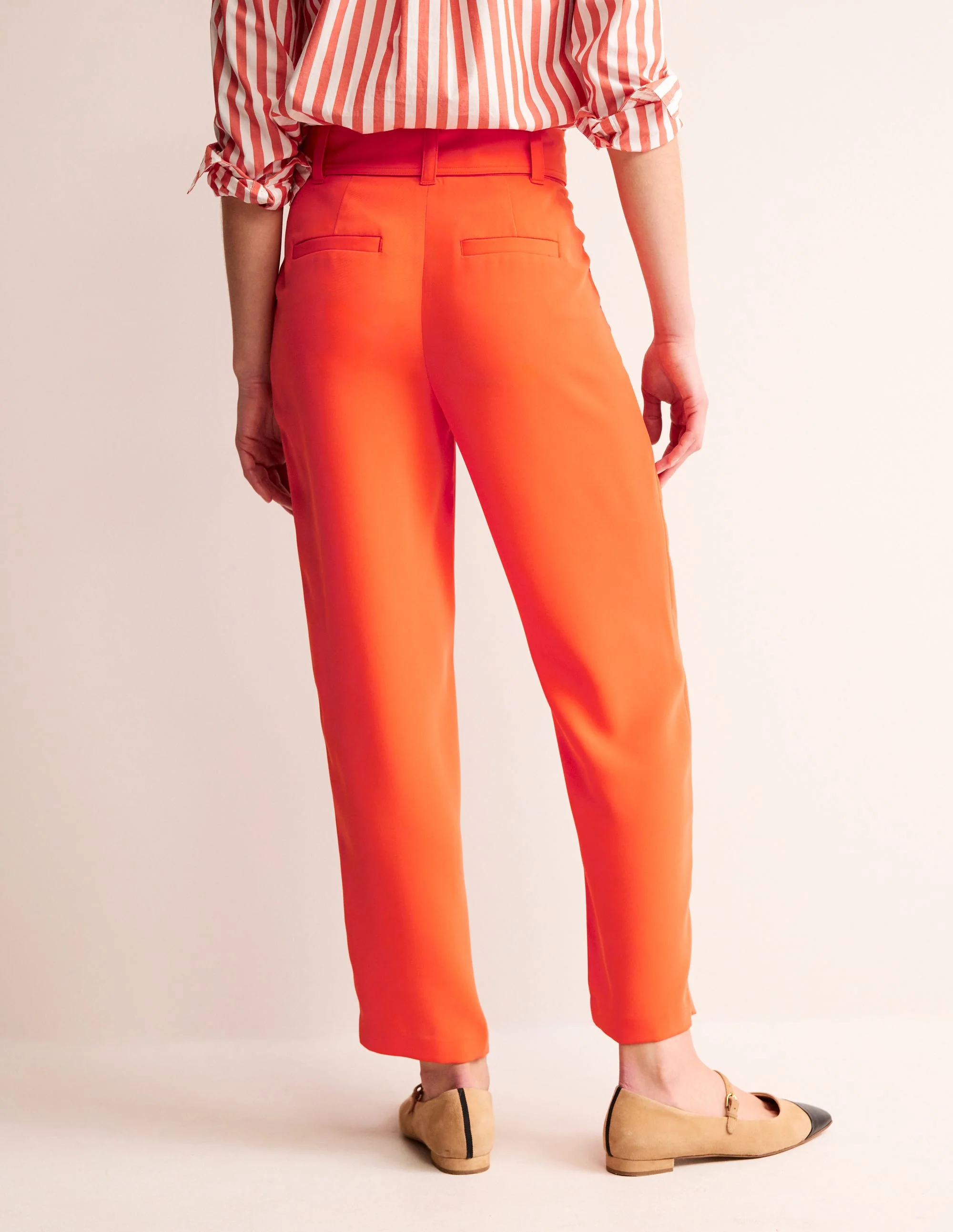 Tapered Tie Waist Trousers-Fiesta - Image 3