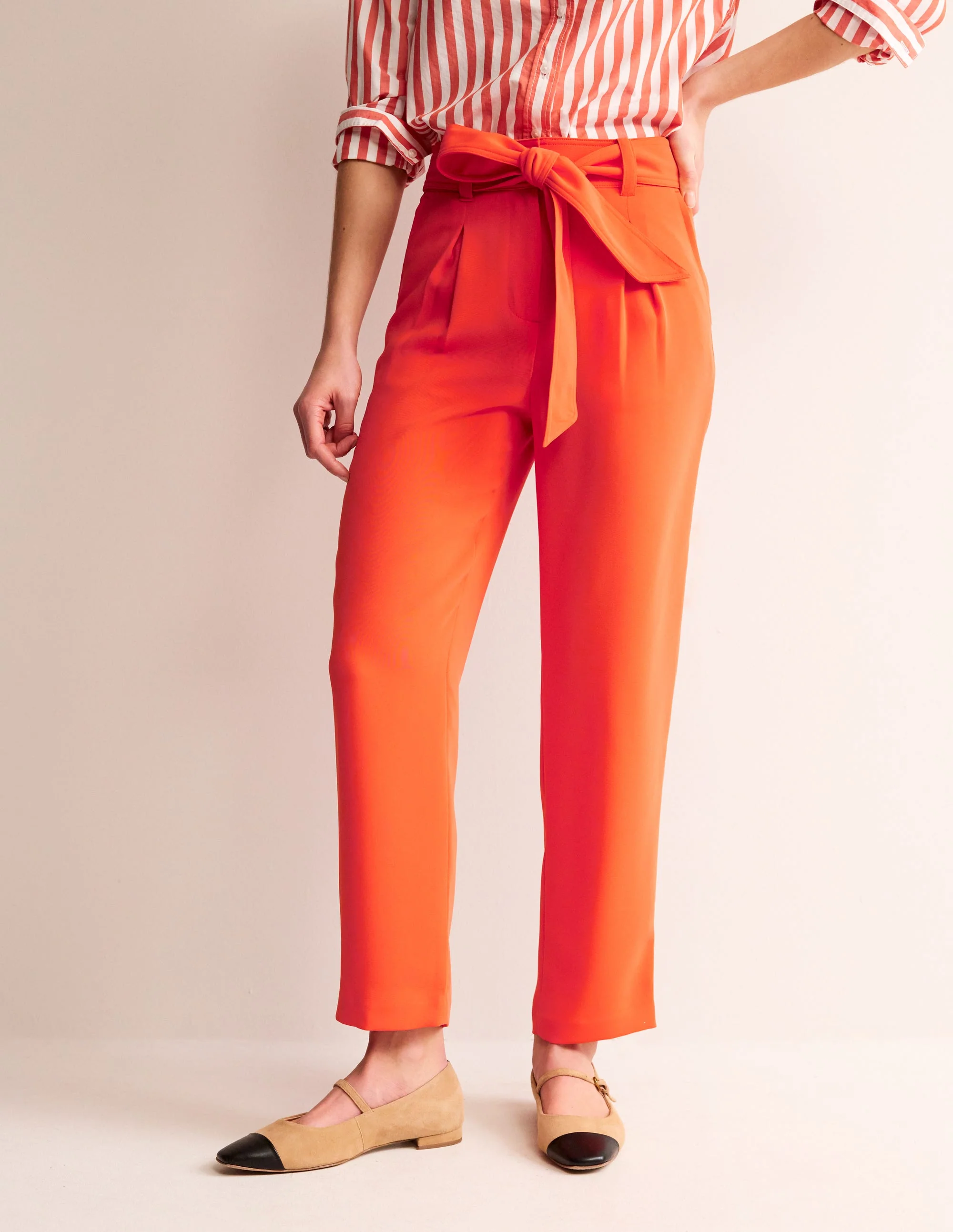Tapered Tie Waist Trousers-Fiesta - Image 4