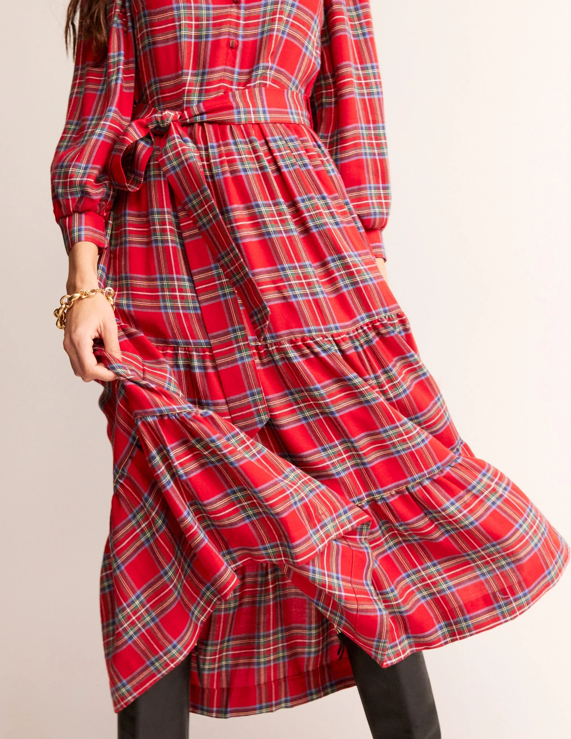 Tartan Maxi Dress-Check - Image 2