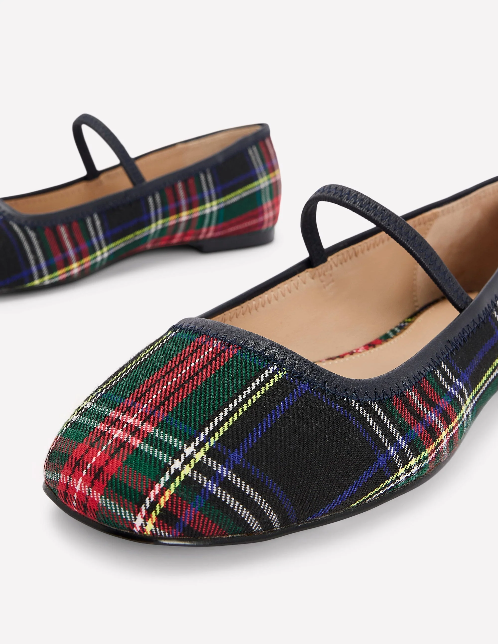 Thea Mary Jane Ballet Flats-Check - Image 4
