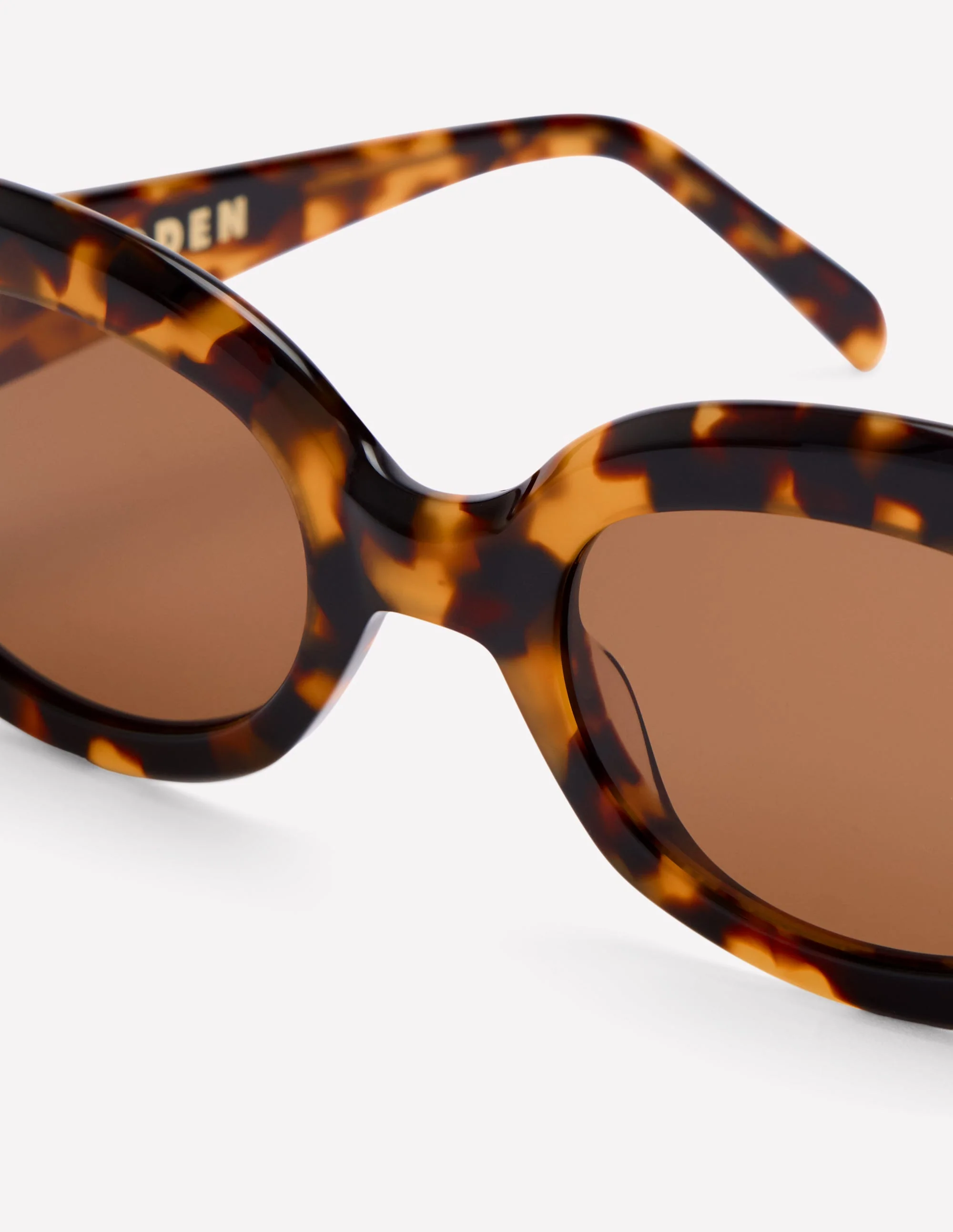 Thick Oval Sunglasses-Classic Tort - Image 4