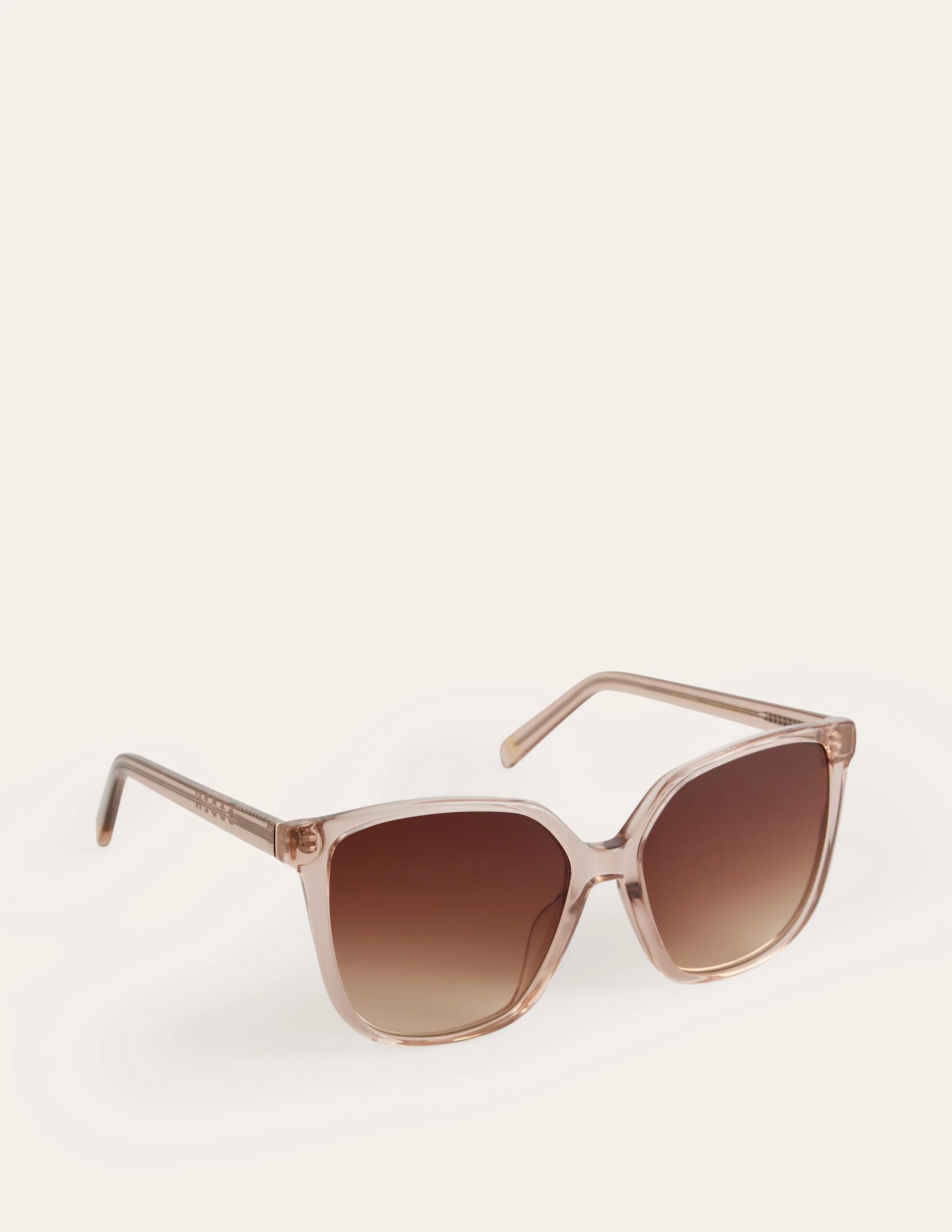 Thin D Frame Sunglasses-Nude - Image 3