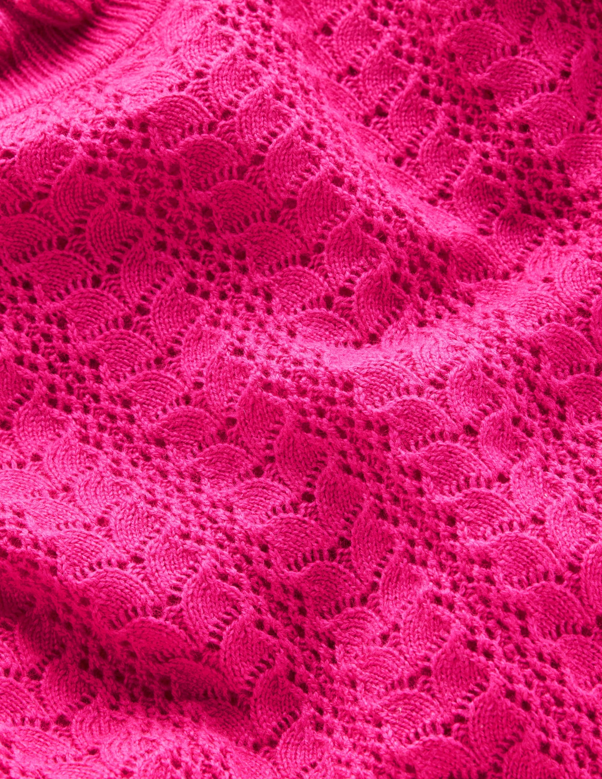 Tia Pointelle Frilled Jumper-Pink Peacock - Image 7