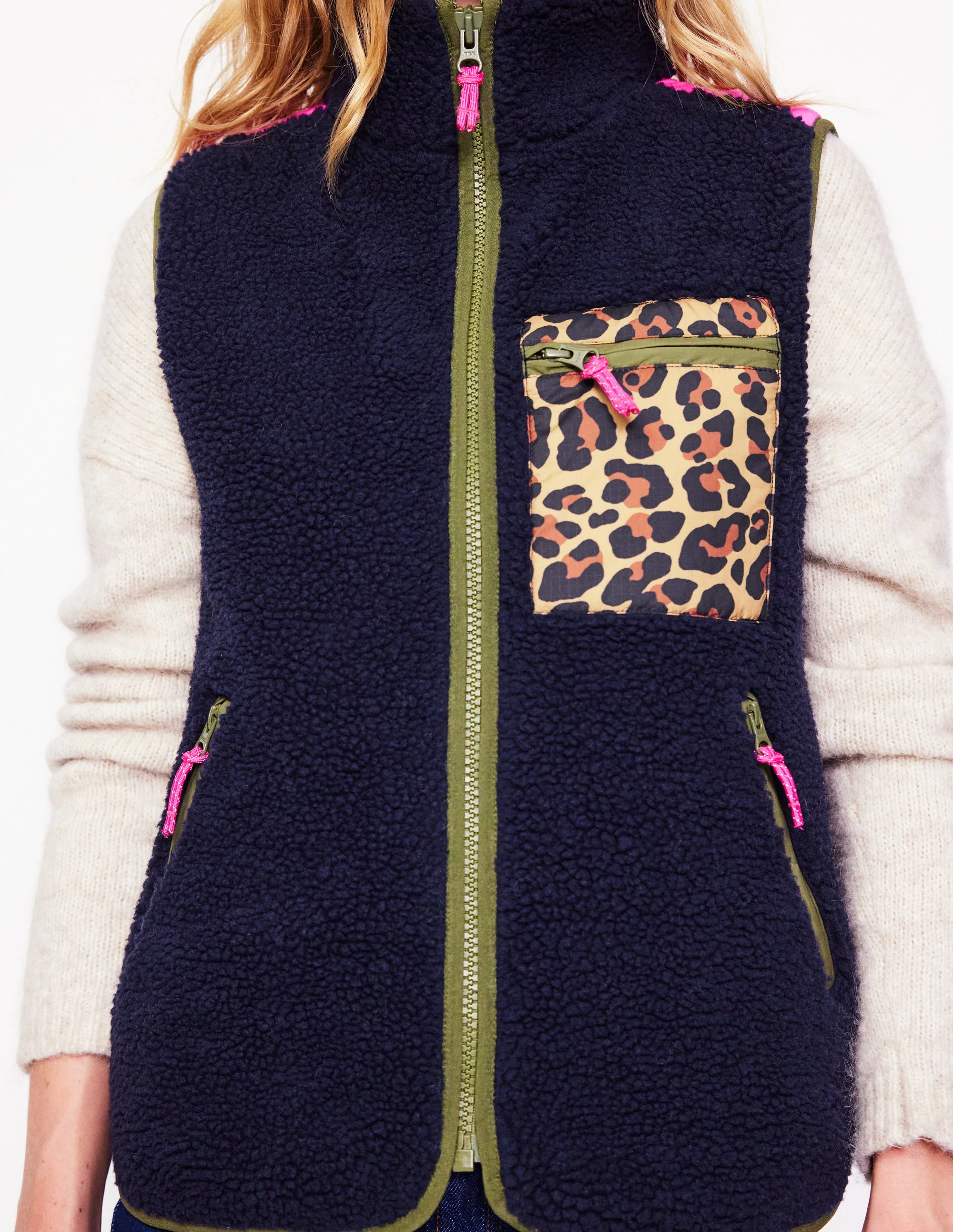 Truro Borg Gilet-Navy - Image 2