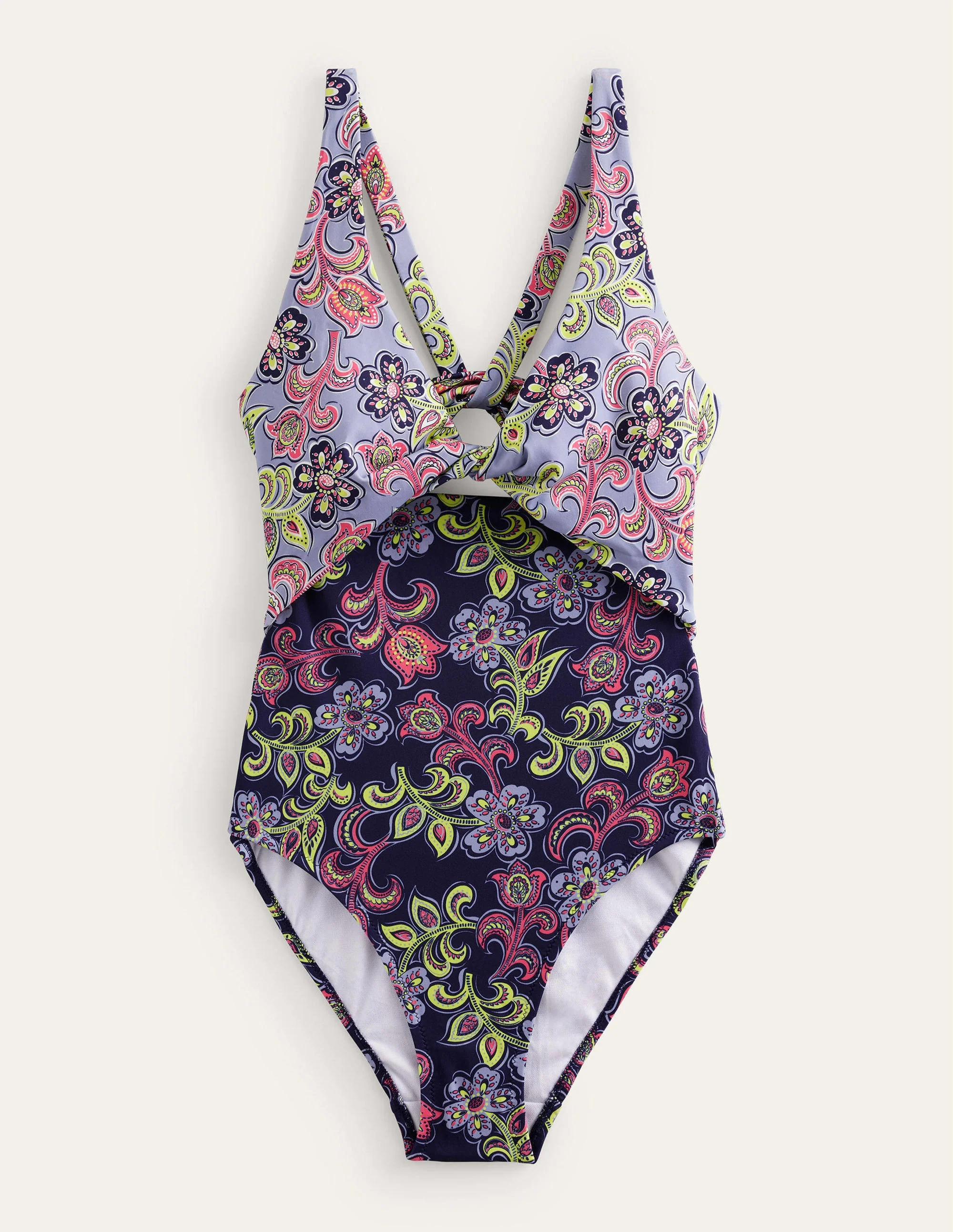 Twist Detail Swimsuit-French Navy, Botanic Tavern - Image 7