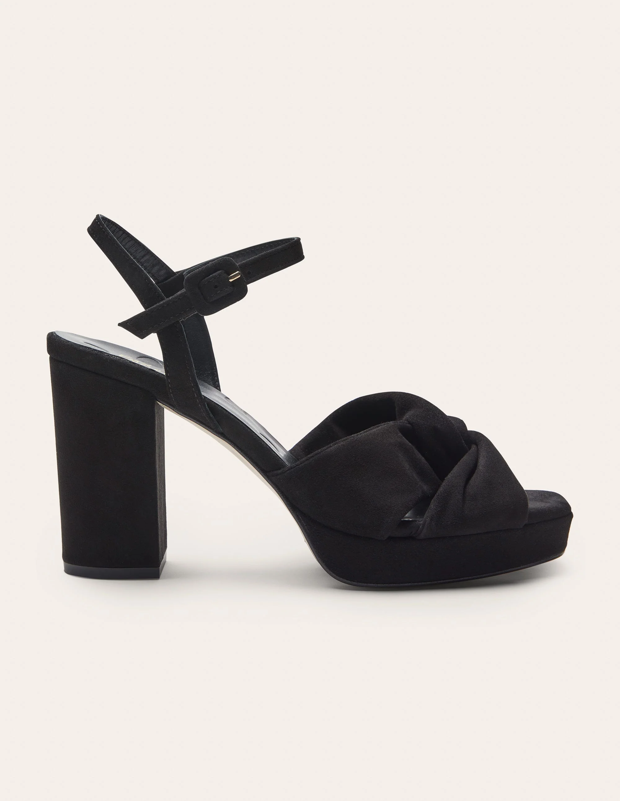 Twist-Front Heeled Platforms-Black - Image 2