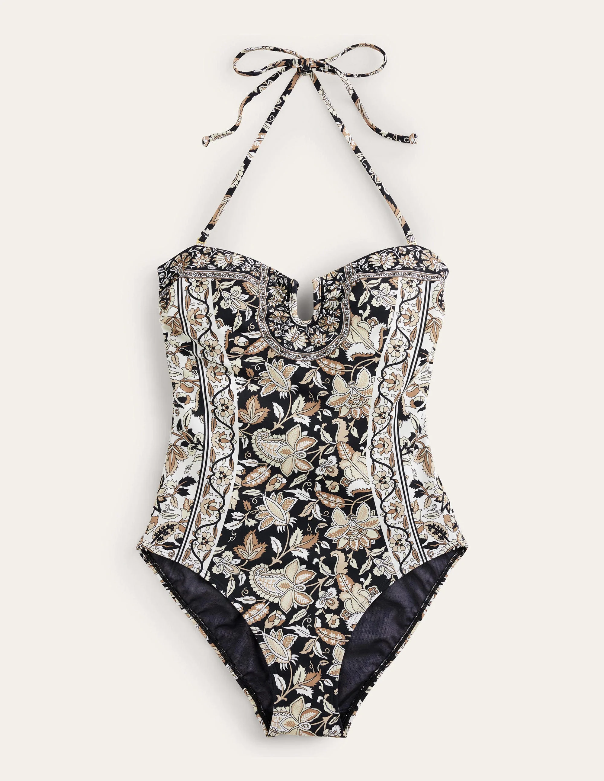 U bar Swimsuit-Nero, Paisley Vine - Image 5