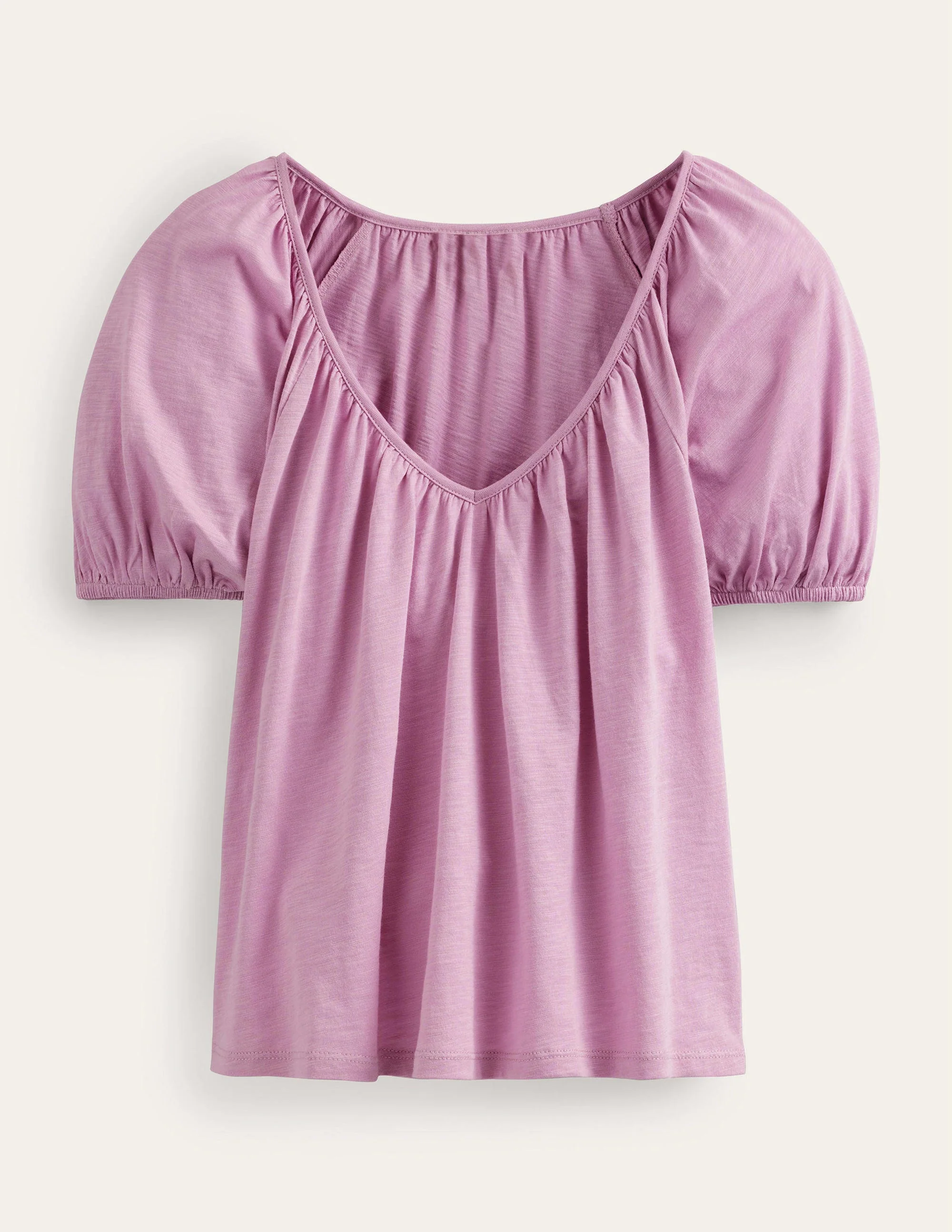 V-Neck Jersey Swing Top-Soft Lavender - Image 5