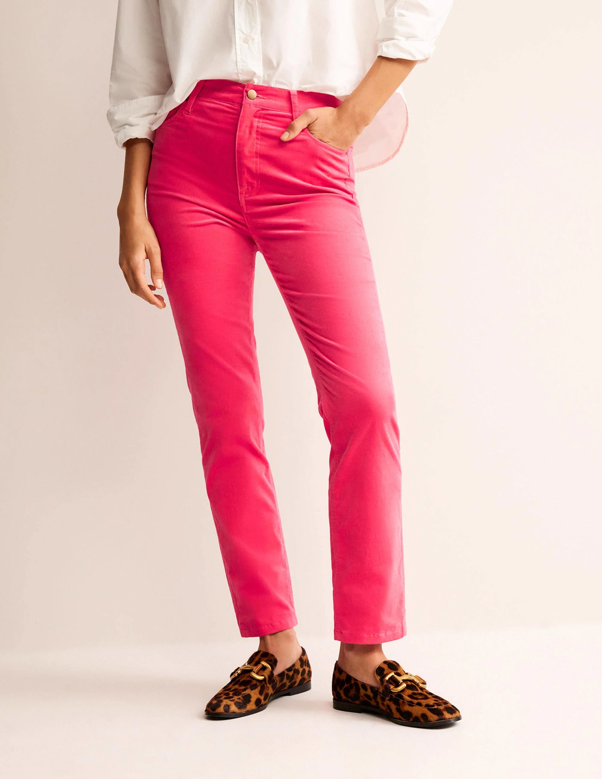 Velveteen 5 Pocket Jeans-Dusty Rose - Image 4