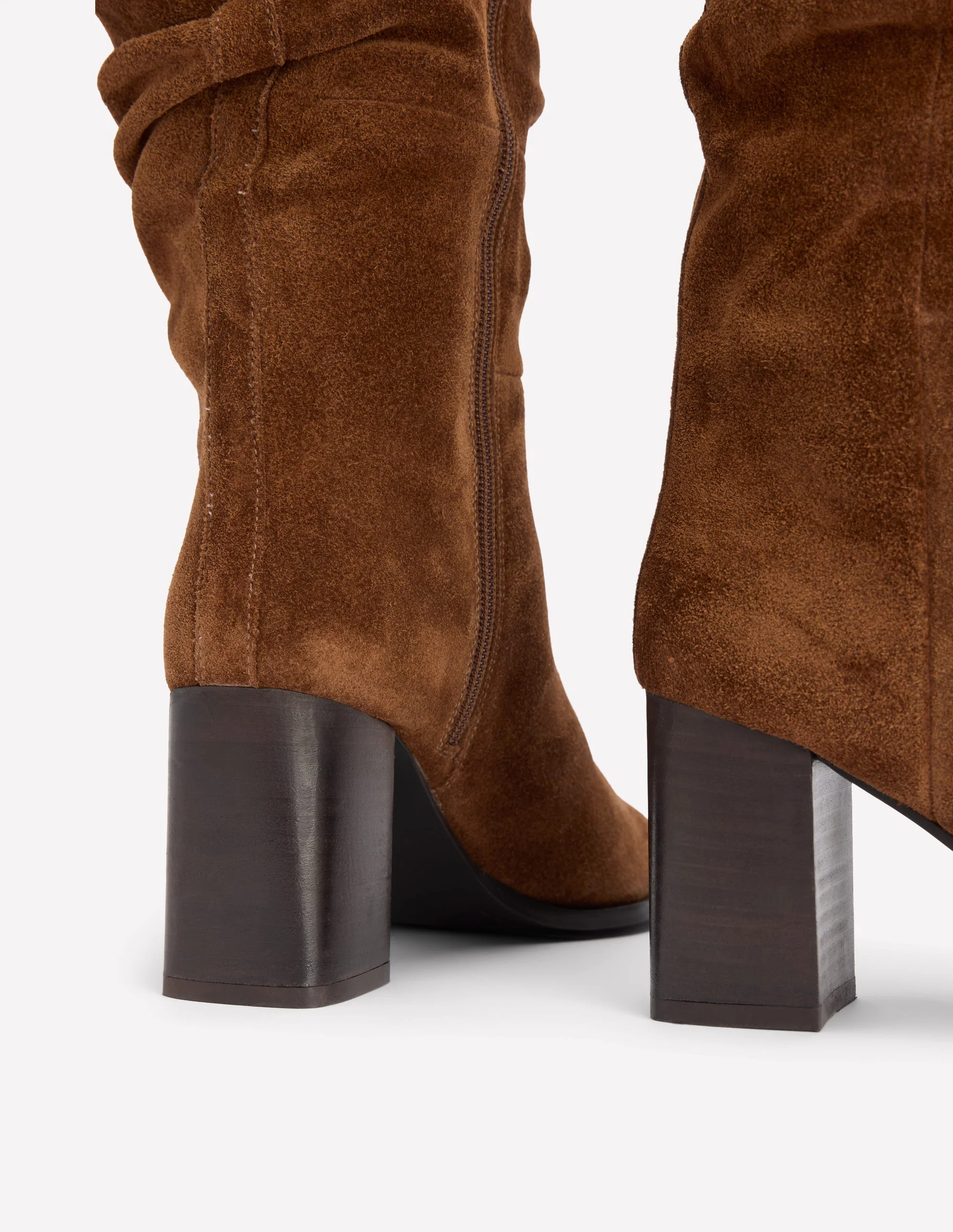 Vera Block Heel Point Boots-Tan - Image 4
