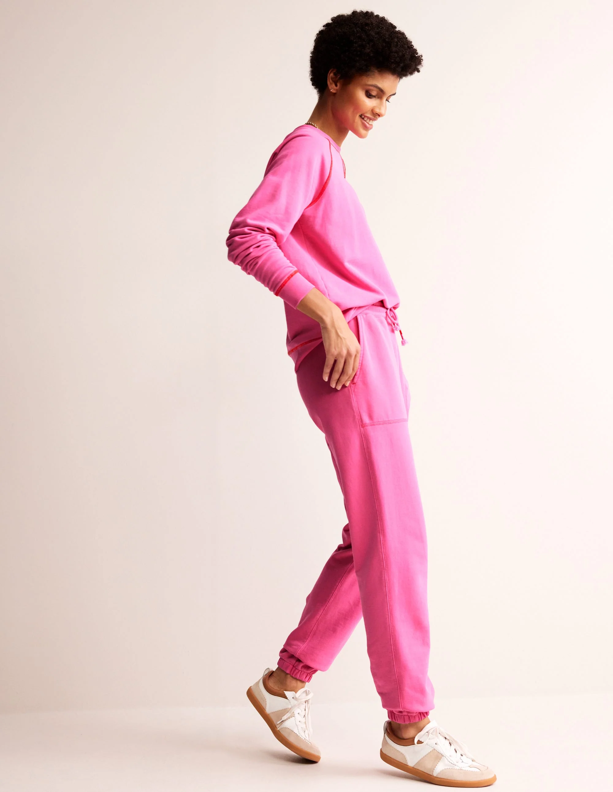 Washed Raglan Sweatshirt-Sangria Sunset - Image 4