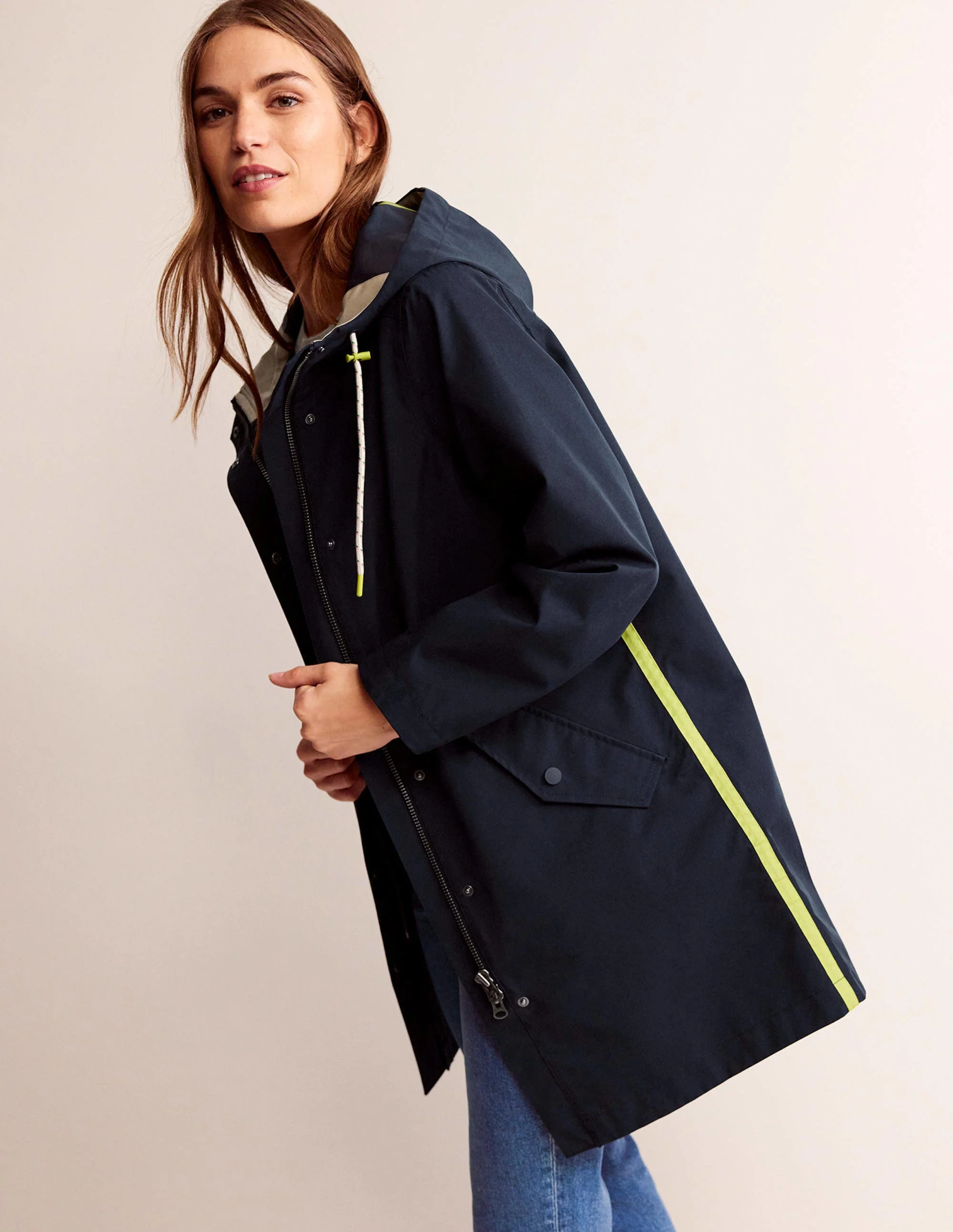 Wells Waterproof Coat-Navy - Image 4