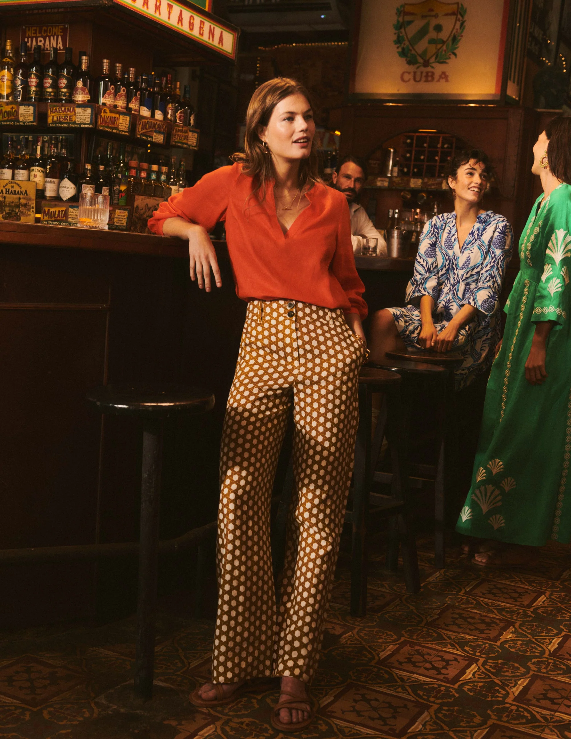Westbourne Linen Trousers-Rubber, Honeycomb Geo - Image 5
