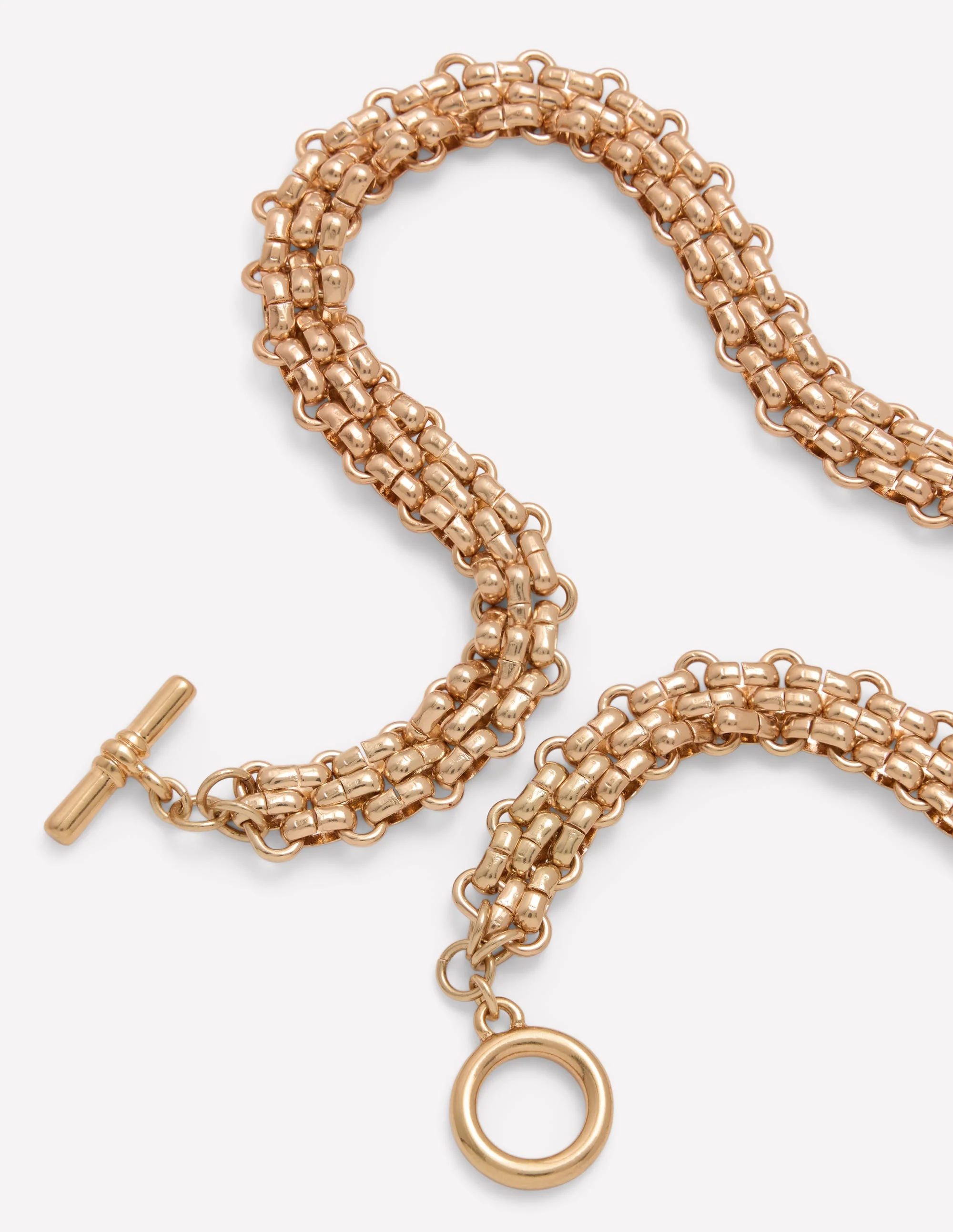 Woven Chain Necklace-Gold Colour - Image 4