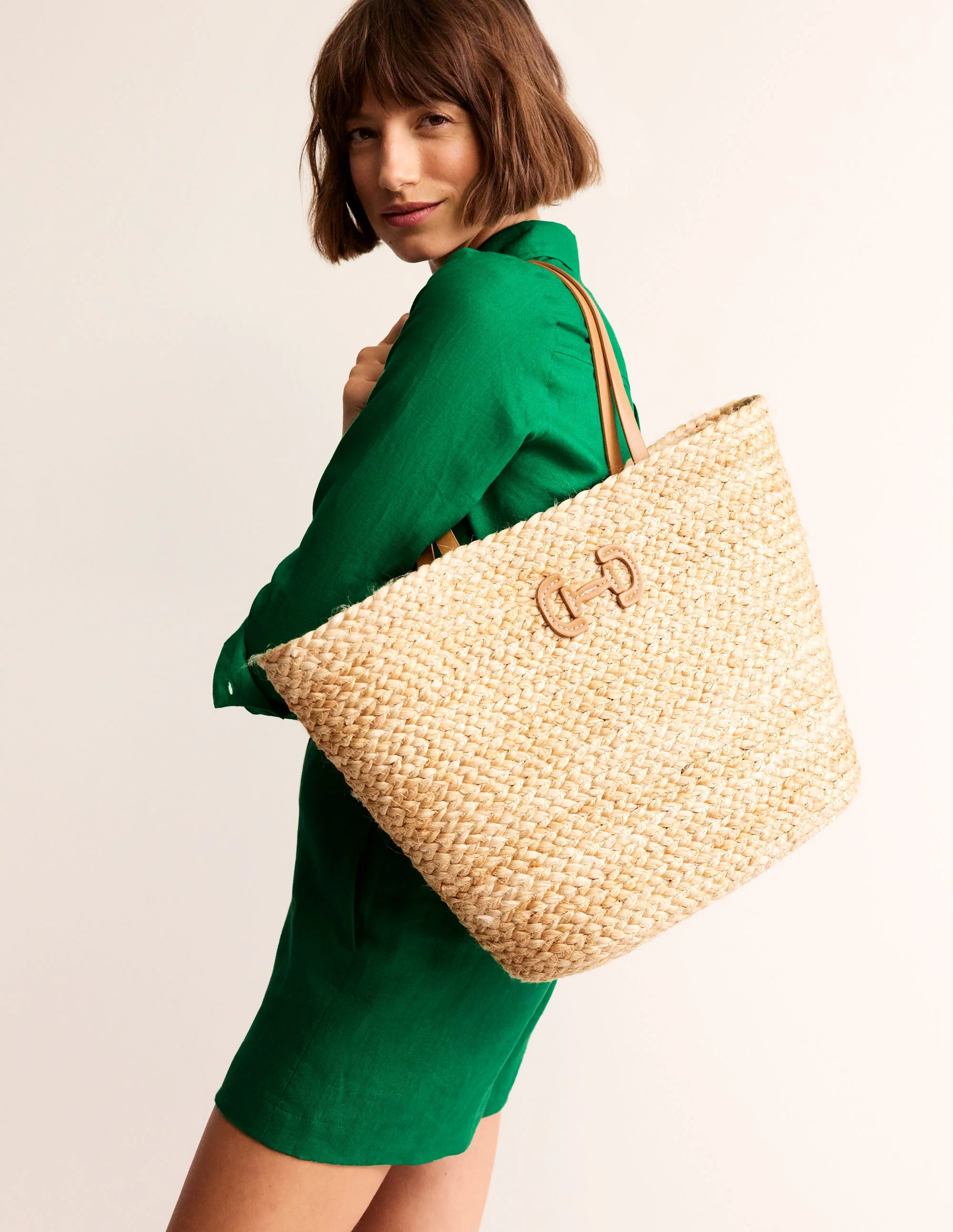 Woven Summer Basket Bag-Natural