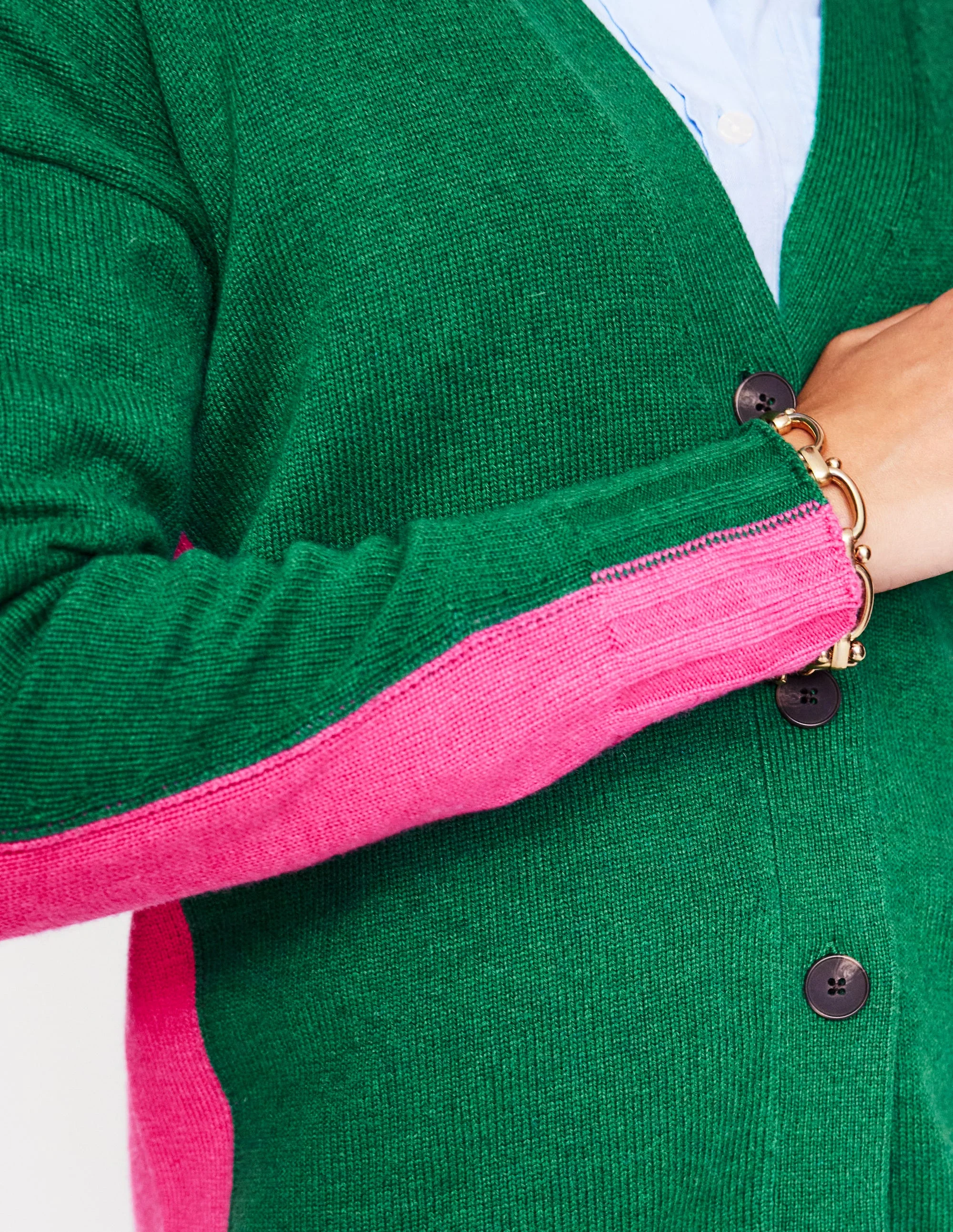Zia Longline V-Neck Cardigan-Pine Green - Image 2